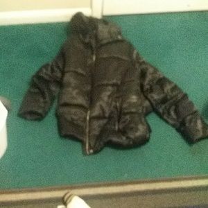 A Black Silk Spring Winter Coat/jacket